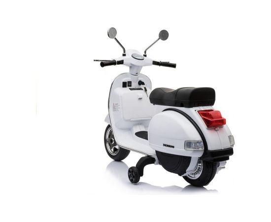 Lean Cars Vespa Scooter Electric Ride On Motorcycle - White