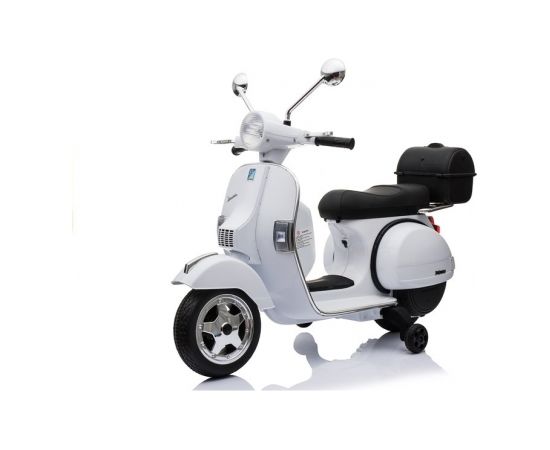 Lean Cars Vespa Scooter Electric Ride On Motorcycle - White