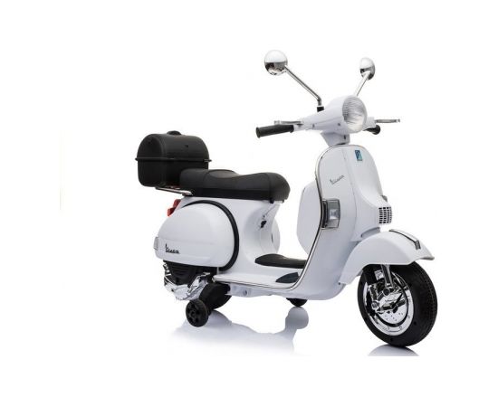 Lean Cars Vespa Scooter Electric Ride On Motorcycle - White