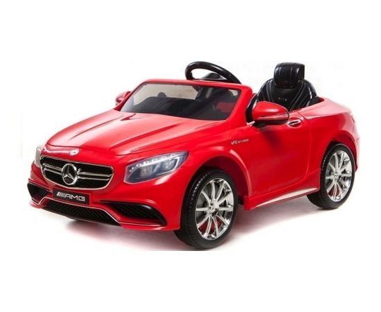 Lean Cars Mercedes S63 AMG Red - Electric Ride On Car - Rubber Wheels Leather Seat RC
