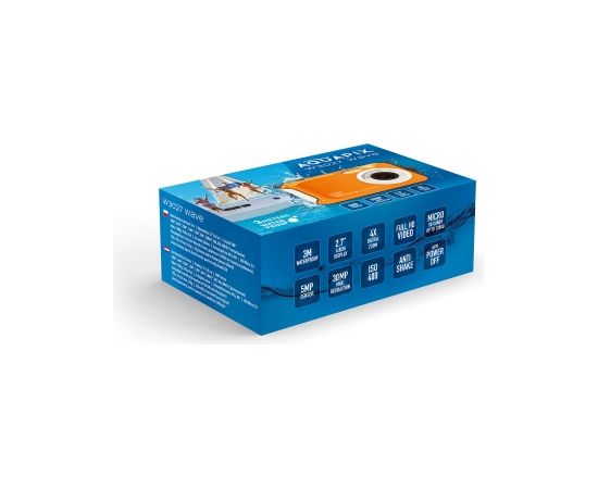 Digitālā fotokamera Easypix Aquapix W3027 Wave Orange 10031 ūdensizsturīga