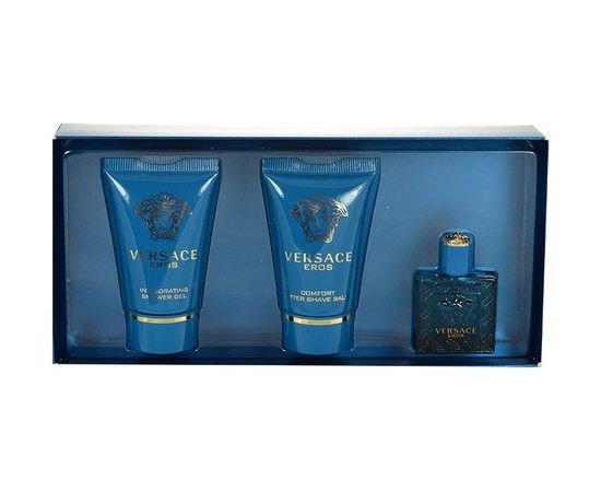 Versace Eros M 5ML EDT/S + 25ML Żel pod prysznic + 25ML Balsam po goleniu Dāvanu komplekti