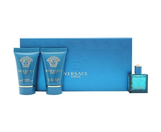 Versace Eros M 5ML EDT/S + 25ML Żel pod prysznic + 25ML Balsam po goleniu Dāvanu komplekti