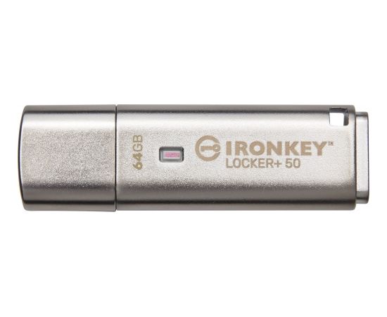 Pendrive Kingston IronKey Locker+ 50, 64 GB  (IKLP50/64GB)