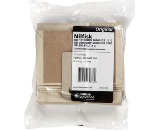 Papīra putekļu maisi putekļsūcējam Nilfisk-ALTO SALTIX; 10 gab.