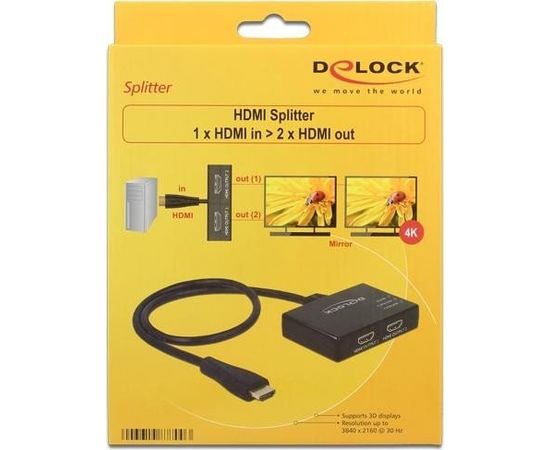 DeLOCK Splitter 1xHDMI in>2xHDMI 4K