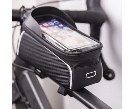 OEM Waterproof bike frame bag with shielded phone holder Model02 black