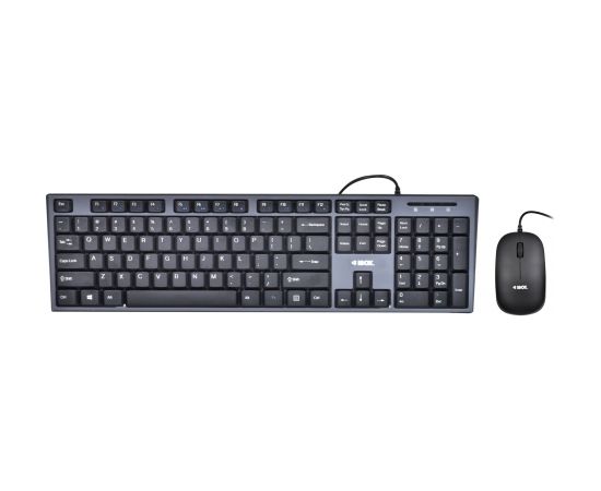 Keyboard + mouse Set IBOX IKMS606 (USB 2.0; (US); black color; Optical; 800 DPI)