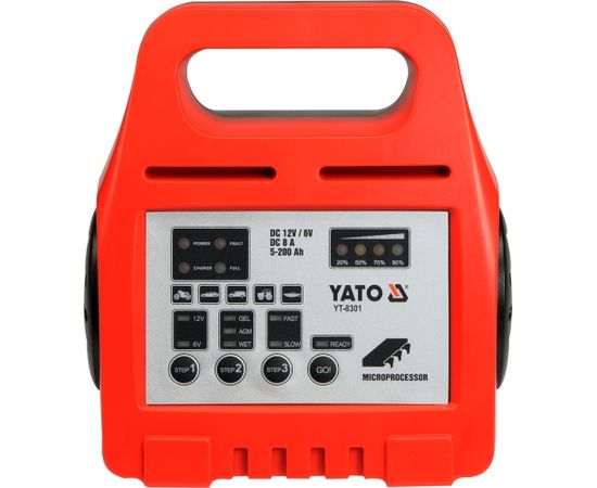 Automašīnas akumulatora lādētājs Yato YT-8301; 6 V/12 V