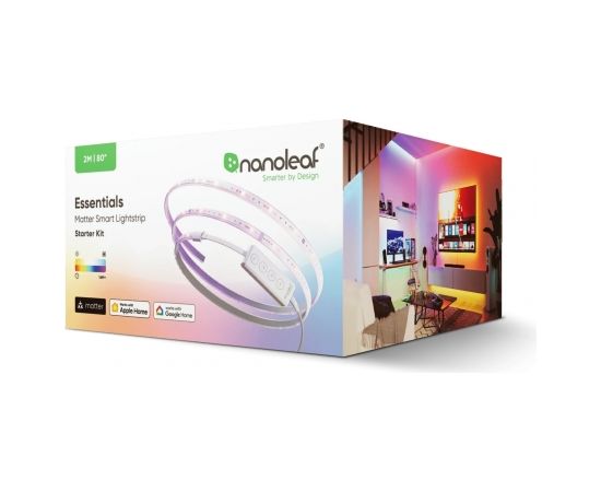Nanoleaf Essentials Light Strips Starter Kit 2 Meters Matter 2000Lm RGBCW 2700-6500K Viedās lampas un spuldzes