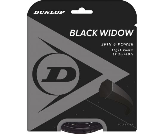 Tennis string Dunlop Black Widow 17G/1.26mm/12m Co-PE monofilament black