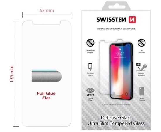 Swissten Tempered Glass Premium 9H Aizsargstikls Iphone X / XS