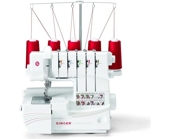 Overlock Singer 14T968 sewing machine, electric current, white