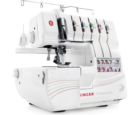 Overlock Singer 14T968 sewing machine, electric current, white