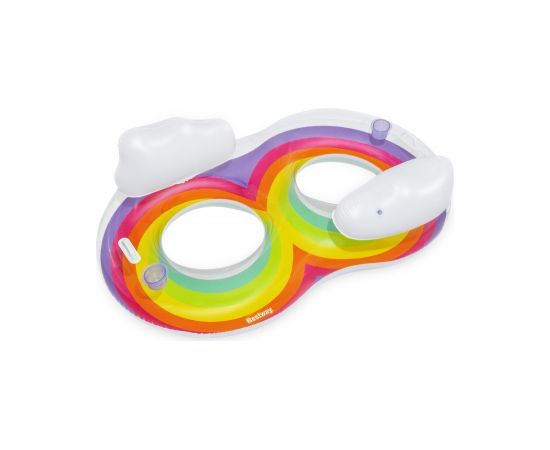 Double Inflatable Swimming Ring 186 x 116 cm Rainbow Bestway 43648