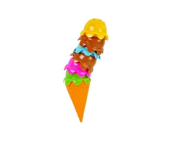 Import Leantoys Skill Game Ice Cream in a Wafer. Colorful Pyramid Arrange the Tower