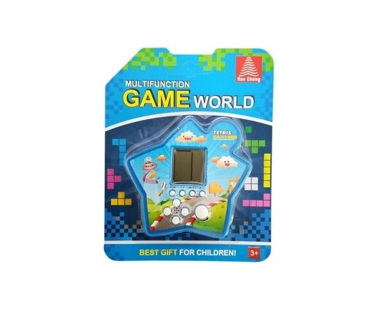 Import Leantoys Brick Game Electronic Tetris Portable Star Blue