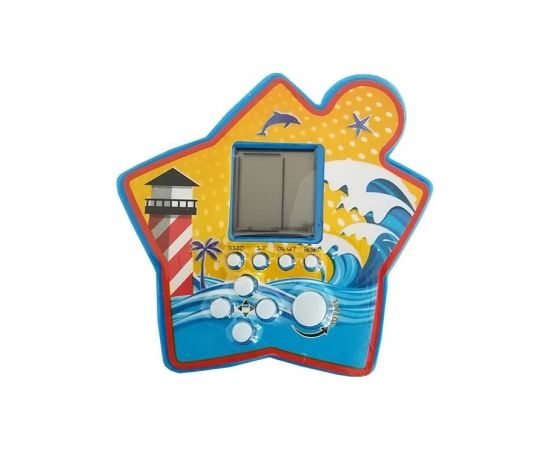 Import Leantoys Brick Game Electronic Tetris Portable Star Blue