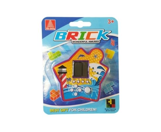 Import Leantoys Brick Game Electronic Tetris Portable Star Purple