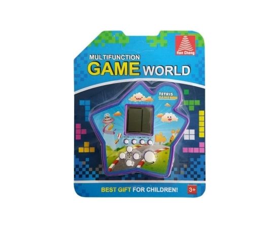 Import Leantoys Brick Game Electronic Tetris Portable Star Purple