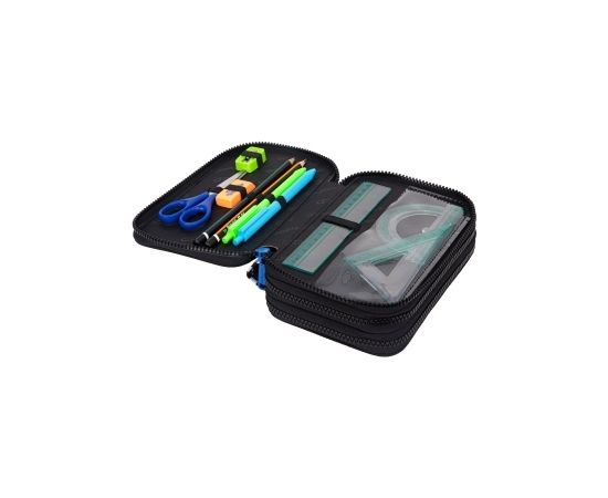 Triple decker pencil case with equipment CoolPack Jumper 3 Catch me Mugursomas