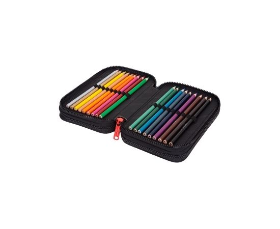 Triple decker pencil case with equipment CoolPack Jumper 3 Catch me Mugursomas