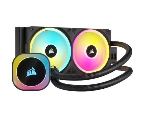 Corsair H100I Processor Liquid сooling kit 12 cm Black