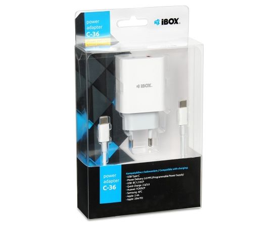 Ibox Travel charger I-BOX C-36 PD20W, white