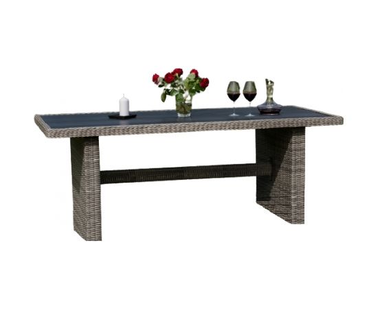 Bello Giardino Large technorattan round garden table 200 x 100 cm Dārza mēbeļu komplekti