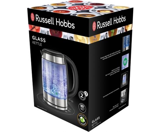 Russell Hobbs 21600-57 Tējkanna 1.7 L 2200 W Stainless steel, Transparent