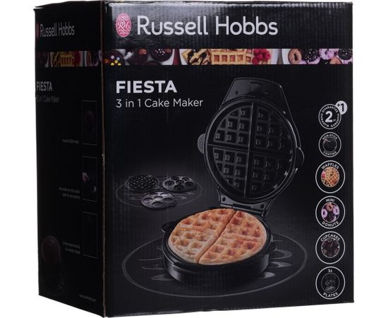 Russell Hobbs Fiesta 4 waffle(s) 900 W Black, Red