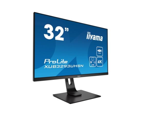 Iiyama ProLite XUB3293UHSN-B5 - LED monitor - 32' - 3840 x 2160 @60Hz (8.3 megapixel 4K UHD) - 350 cd/m² - 16:9 - 4ms - matte, black / XUB3293UHSN-B5