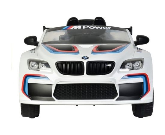 Vienvietīgs elektromobilis BMW M6 GT3, balts