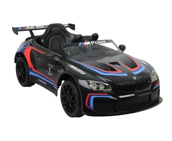 Bērnu vienvietīgs elektromobilis BMW M6 GT3, melns
