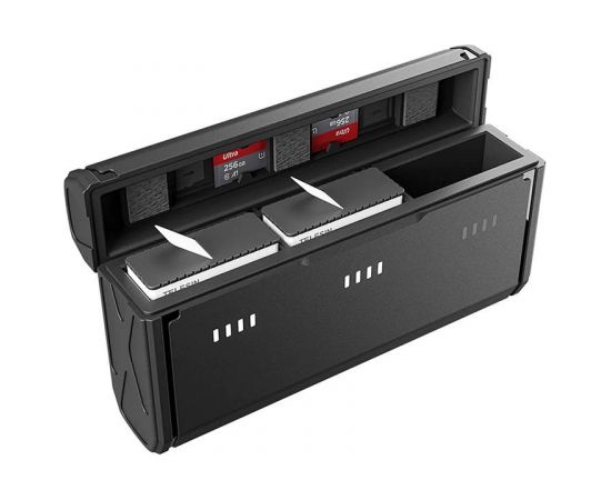 3-slot pocket charger box Telesin + 2 batteries for GoPro Hero 9 / Hero 10 / Hero 11 (GP-PT-G01)