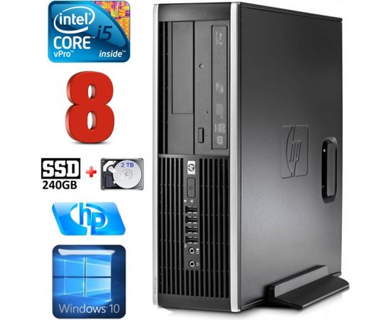 HP 8100 Elite SFF i5-650 8GB 240SSD+2TB DVD WIN10