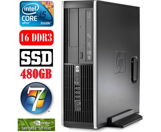 HP 8100 Elite SFF i5-650 16GB 480SSD GT1030 2GB DVD WIN7Pro