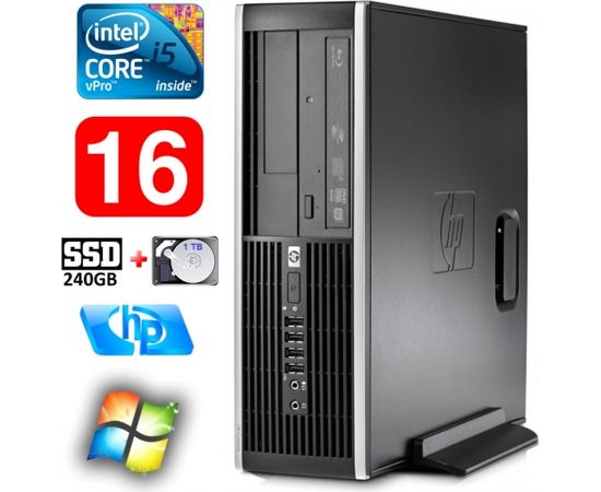 HP 8100 Elite SFF i5-650 16GB 240SSD+1TB DVD WIN7Pro