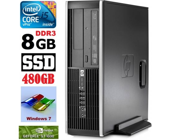 HP 8100 Elite SFF i5-650 8GB 480SSD GT1030 2GB DVD WIN7Pro