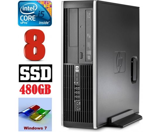 HP 8100 Elite SFF i5-650 8GB 480SSD DVD WIN7Pro