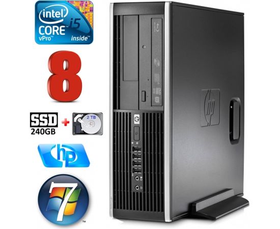HP 8100 Elite SFF i5-650 8GB 240SSD+2TB DVD WIN7Pro