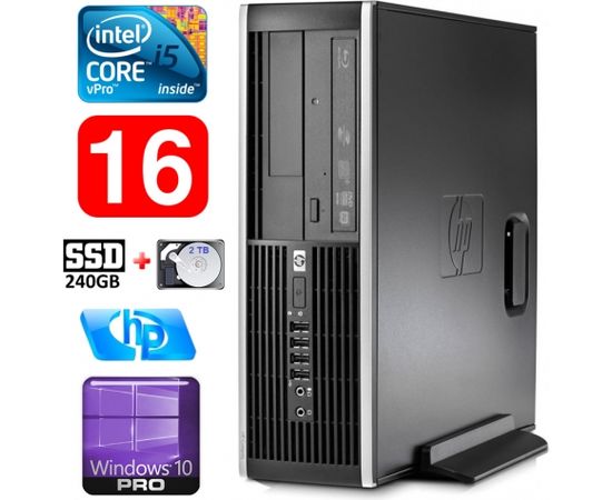 HP 8100 Elite SFF i5-650 16GB 240SSD+2TB DVD WIN10Pro