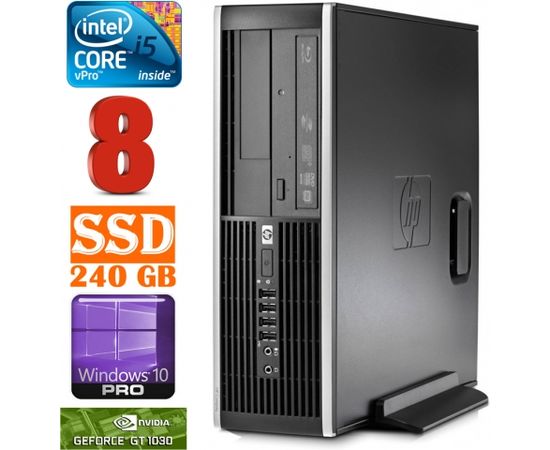 HP 8100 Elite SFF i5-650 8GB 240SSD GT1030 2GB DVD WIN10Pro