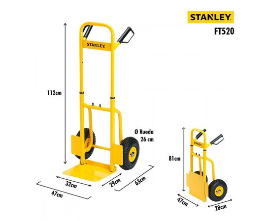 Stanley SXWTD-FT520 Kravas ratiņi Ķerras / kravu ratiņi