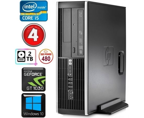 HP 8100 Elite SFF i5-750 4GB 480SSD+2TB GT1030 2GB DVD WIN10