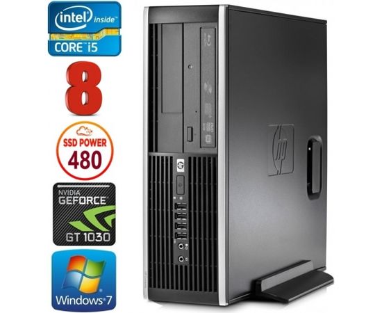 HP 8100 Elite SFF i5-750 8GB 480SSD GT1030 2GB DVD WIN7Pro