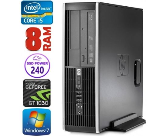 HP 8100 Elite SFF i5-750 8GB 240SSD GT1030 2GB DVD WIN7Pro