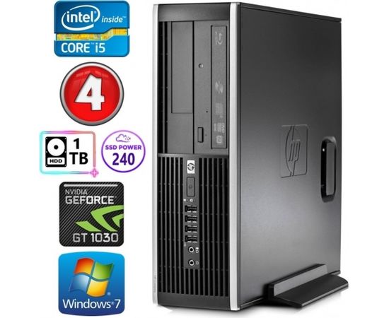 HP 8100 Elite SFF i5-750 4GB 240SSD+1TB GT1030 2GB DVD WIN7Pro