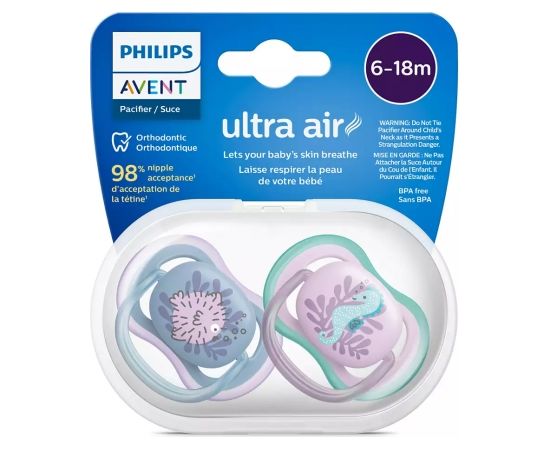 Philips Avent māneklītis Ultra Air, 6-18M (2 gab), meitenēm - SCF085/61