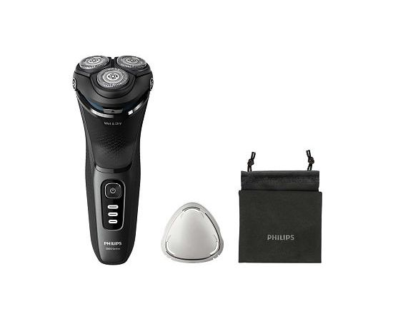 Philips Shaver Series 3000, Wet& Dry skuveklis (lādējams), melns - S3244/12